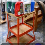 T19. Metal and wood stand. 